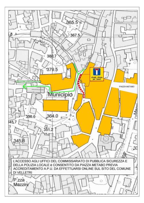 Via Collicello - chiusura al traffico veicolare e pedonale