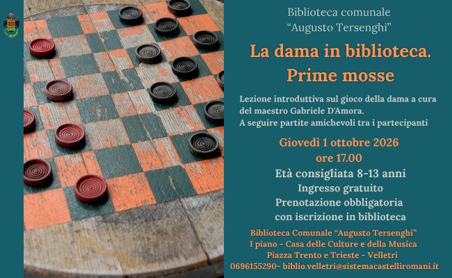La dama in biblioteca. Prime mosse